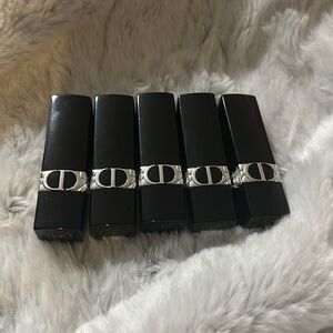5 different shades of Dior lipstick